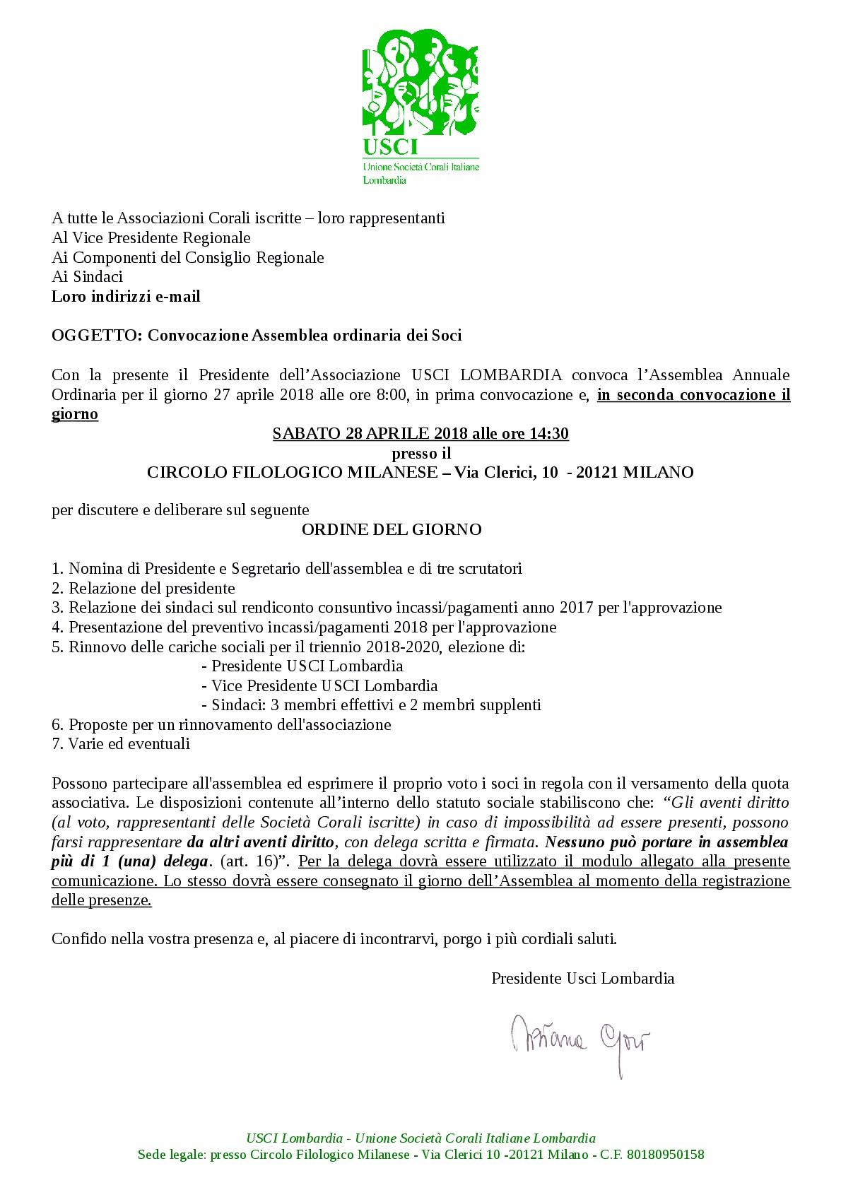 Assemblea Soci | Cori Lombardia